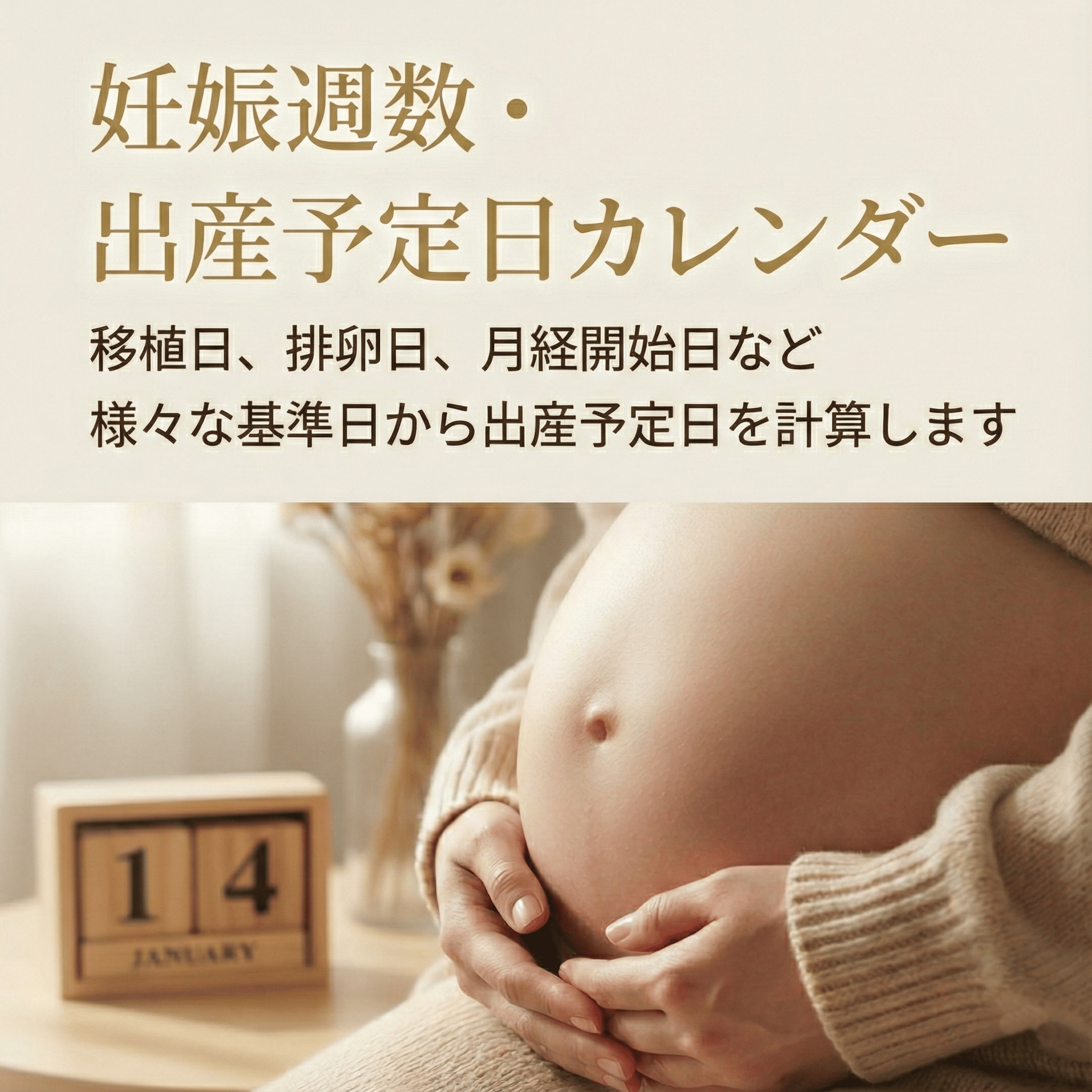 妊娠週数・出産予定日カレンダー